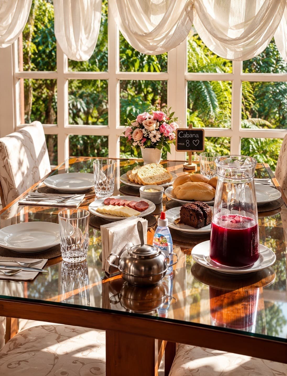 Mini café colonial servido no hotel